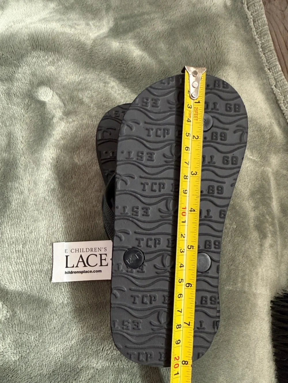 The Children's Place Green Dinosaur Graphic Flip Flops